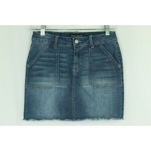 Imperial Star Skort Girls 12 Denim Blue Jeans Adjustable Waist Pockets